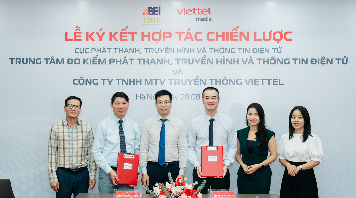 Viettel Media và Trung tâm Đo kiểm Phát thanh, Truyền hình và Thông tin điện tử ký kết hợp tác chiến lược